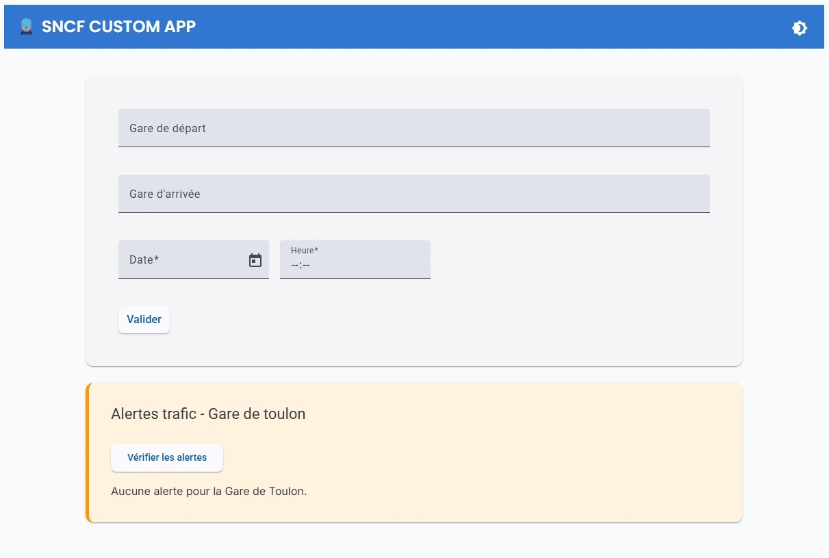 App Custom SNCF